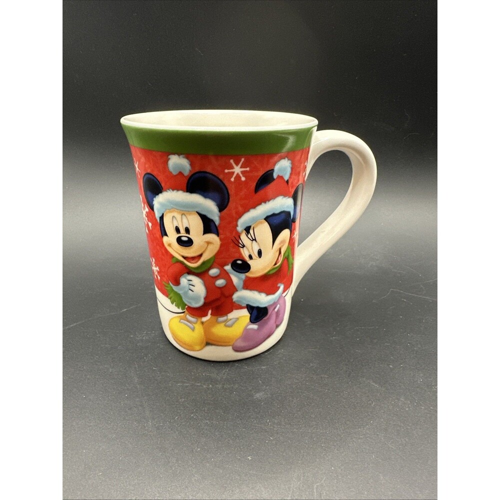 Disney Mickey & Minnie Mouse Christmas Holiday Coffee Mug Kcare Kiu Hung Vintage